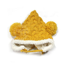 Baby Hat 0-5Y Infant Multicolored Warm Knitted Hats Two Balls Cap Xmas