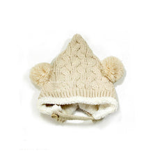 Baby Hat 0-5Y Infant Multicolored Warm Knitted Hats Two Balls Cap Xmas