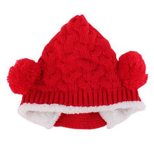 Baby Hat 0-5Y Infant Multicolored Warm Knitted Hats Two Balls Cap Xmas
