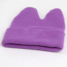 Hat Baby Kids Cute Ox Horn Knitted Wool Hats Boys Girls Warm Beanies Caps 1-9Y