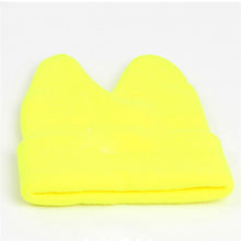 Hat Baby Kids Cute Ox Horn Knitted Wool Hats Boys Girls Warm Beanies Caps 1-9Y
