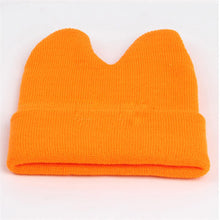 Hat Baby Kids Cute Ox Horn Knitted Wool Hats Boys Girls Warm Beanies Caps 1-9Y