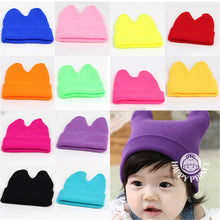 Hat Baby Kids Cute Ox Horn Knitted Wool Hats Boys Girls Warm Beanies Caps 1-9Y