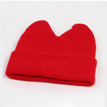 Hat Baby Kids Cute Ox Horn Knitted Wool Hats Boys Girls Warm Beanies Caps 1-9Y