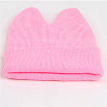 Hat Baby Kids Cute Ox Horn Knitted Wool Hats Boys Girls Warm Beanies Caps 1-9Y