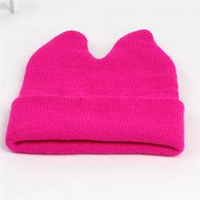 Hat Baby Kids Cute Ox Horn Knitted Wool Hats Boys Girls Warm Beanies Caps 1-9Y