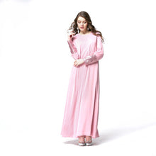 Woman's Kaftan Abaya Jilbab Islamic Muslim Wear Sequin Long Sleeve Maxi Dresses PY3