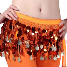 Women Belly Dance Hip Skirt Scarf Wrap Crystal Sequins Belt Coins Dancewear