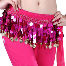 Women Belly Dance Hip Skirt Scarf Wrap Crystal Sequins Belt Coins Dancewear
