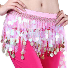 Women Belly Dance Hip Skirt Scarf Wrap Crystal Sequins Belt Coins Dancewear