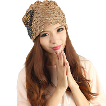 Women Braided Baggy Bowknot Beanie Knit Beret Slouchy Ski Cap Skull