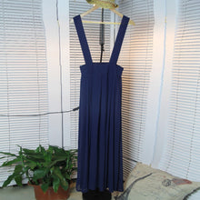 Women Chiffon Flared Skirt With Suspenders Braces Pastel Elastic Waist Solid Skirts