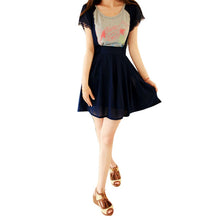 Women Chiffon Flared Skirt With Suspenders Braces Pastel Elastic Waist Solid Skirts