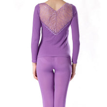 Women Deep V Neck Warm Thermal Underwear Long Johns Set Tops Pant Pajama Sets