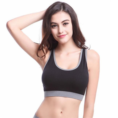 Women Fitness Stretch Workout Tank Tops Bras Racerback Padded S Bra