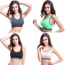 Women Fitness Stretch Workout Tank Tops Bras Racerback Padded S Bra