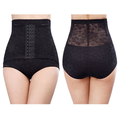 Women Flowers Print Postpartum Recovery Belly Waist Belt Shapewear Briefs Hip Abdomen Slim