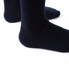 Women Girl College Stretch Knee Embroidery Crew Cotton Socks P1