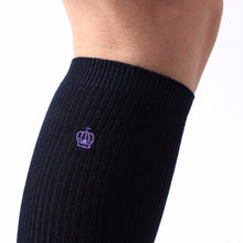 Women Girl College Stretch Knee Embroidery Crew Cotton Socks P1