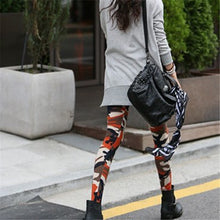 Women Girl Slim Camo Army Camouflage Skinny Pencil Pants Leggings