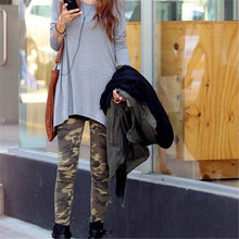 Women Girl Slim Camo Army Camouflage Skinny Pencil Pants Leggings