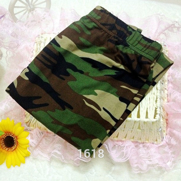 Women Girl Slim Camo Army Camouflage Skinny Pencil Pants Leggings