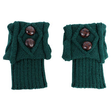 Women Girl Leg Warmers Socks Button Crochet Knitted Boot Socks Toppers Cuffs 7 Colors