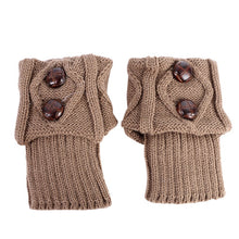 Women Girl Leg Warmers Socks Button Crochet Knitted Boot Socks Toppers Cuffs 7 Colors
