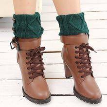 Women Girl Leg Warmers Socks Button Crochet Knitted Boot Socks Toppers Cuffs 7 Colors