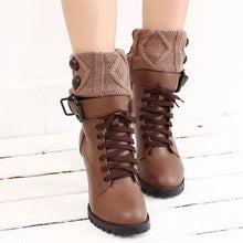 Women Girl Leg Warmers Socks Button Crochet Knitted Boot Socks Toppers Cuffs 7 Colors