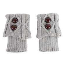Women Girl Leg Warmers Socks Button Crochet Knitted Boot Socks Toppers Cuffs 7 Colors