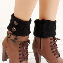 Women Girl Leg Warmers Socks Button Crochet Knitted Boot Socks Toppers Cuffs 7 Colors