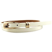Women Girls  Candy Color PU Leather Belts Thin Skinny Waistband Belt  P6Y