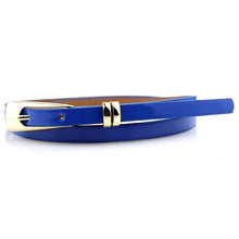 Women Girls  Candy Color PU Leather Belts Thin Skinny Waistband Belt  P6Y