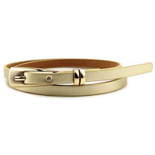 Women Girls  Candy Color PU Leather Belts Thin Skinny Waistband Belt  P6Y
