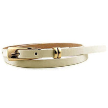 Women Girls  Candy Color PU Leather Belts Thin Skinny Waistband Belt  P6Y