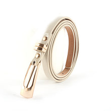 Women Girls  Candy Color PU Leather Belts Thin Skinny Waistband Belt  P6Y