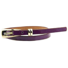 Women Girls  Candy Color PU Leather Belts Thin Skinny Waistband Belt  P6Y