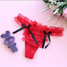 Women Girls Sexy Lace Reffuled Briefs Bow Underwear Panties Thongs G-strings