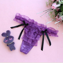Women Girls Sexy Lace Reffuled Briefs Bow Underwear Panties Thongs G-strings