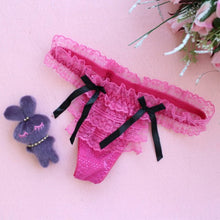 Women Girls Sexy Lace Reffuled Briefs Bow Underwear Panties Thongs G-strings