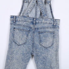 Women Girls Washed Jeans Denim Casual Hole Loose Jumpsuit Romper Overall Pants