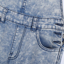 Women Girls Washed Jeans Denim Casual Hole Loose Jumpsuit Romper Overall Pants