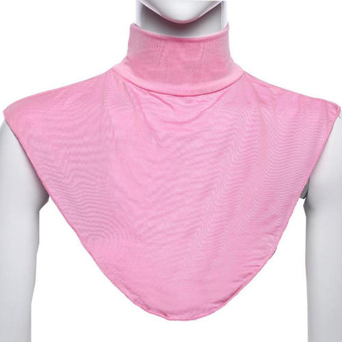 Women Hijab Extension Neck Check Back Cover Islamic Shirt Under Top 20 Colors  PY3