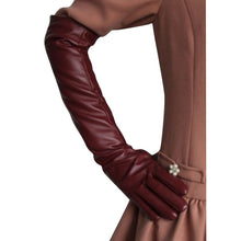 Women Ladies Opera Evening Party Gloves Faux Leather PU Over Elbow Long Glove 7 Colors PY6
