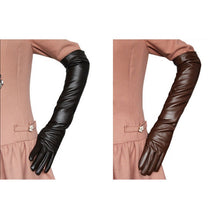 Women Ladies Opera Evening Party Gloves Faux Leather PU Over Elbow Long Glove 7 Colors PY6