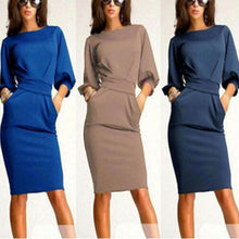 Women Long Sleeve Bodycon Dress Clubwear Formal Evening OL Mini Dresses