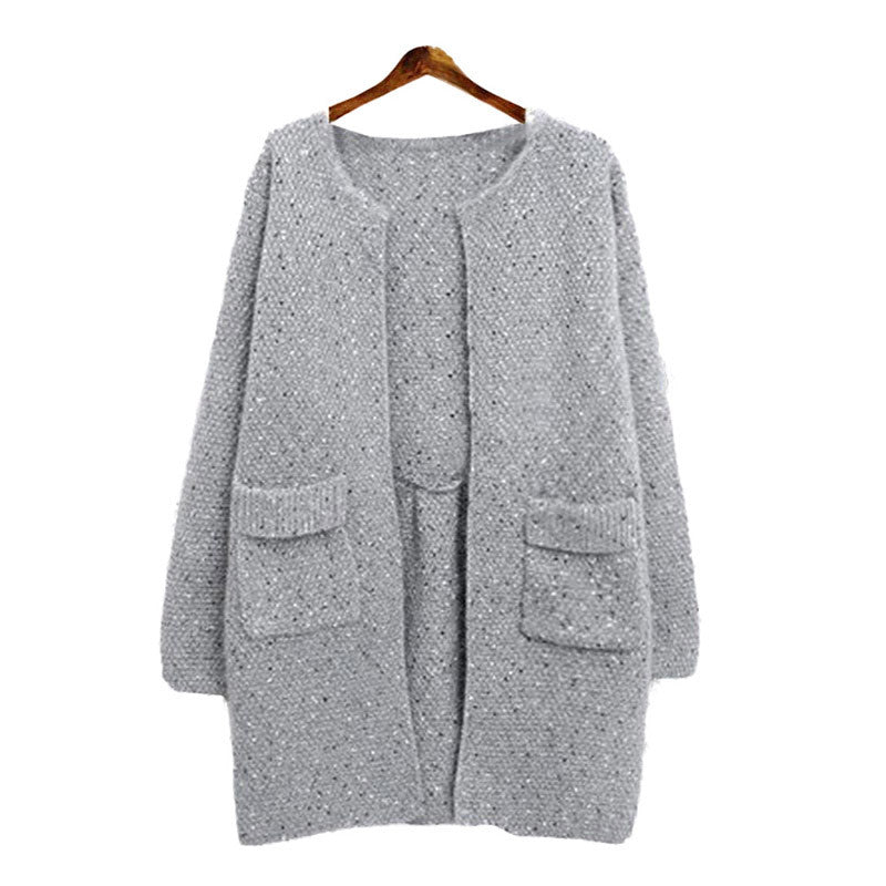Women Long Sleeve Cardigan Knitted Jacket Sweater Coat Knitwear Overcoat P1