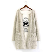 Women Long Sleeve Cardigan Knitted Jacket Sweater Coat Knitwear Overcoat P1