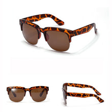 Women Men Half Rim Sunglasses UV 400 Plastic Frame Square Shades Overd Eyewear